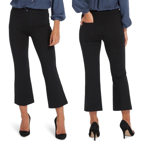 Spanx The Perfect Black Pant Crop Flare Pants - Picture 1 of 8